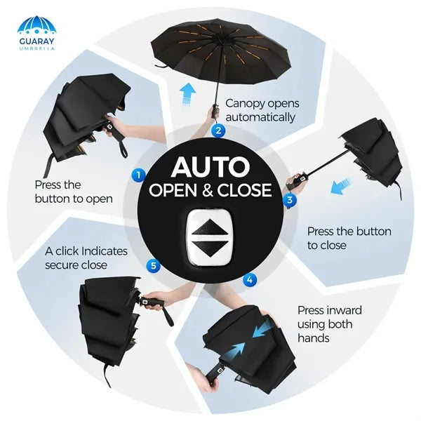 192 Bone Automatic Super Durable And Stable Umbrella