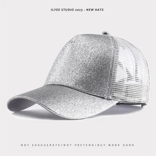 Summer Fashion Sequin Mesh Baseball Cap