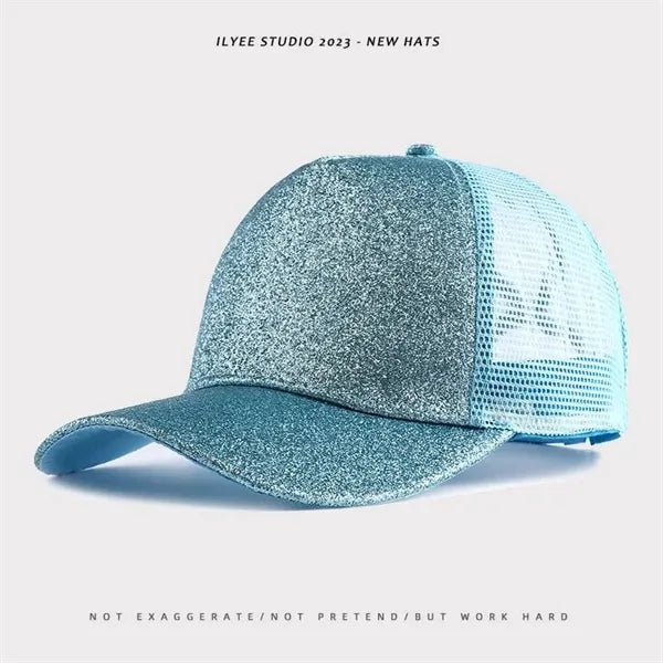 Summer Fashion Sequin Mesh Baseball Cap