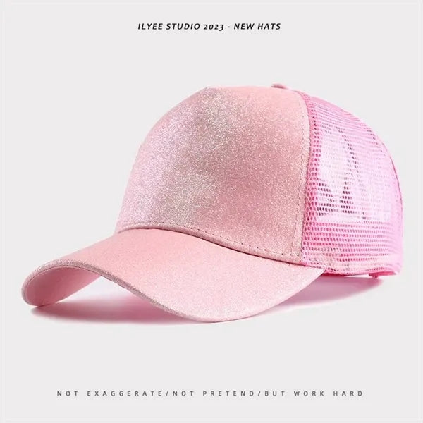 Summer Fashion Sequin Mesh Baseball Cap