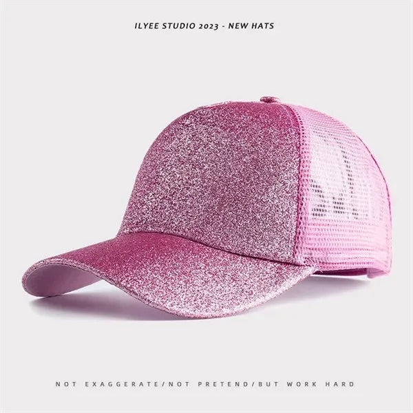 Summer Fashion Sequin Mesh Baseball Cap