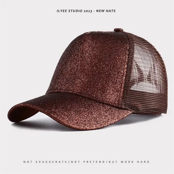 Summer Fashion Sequin Mesh Baseball Cap