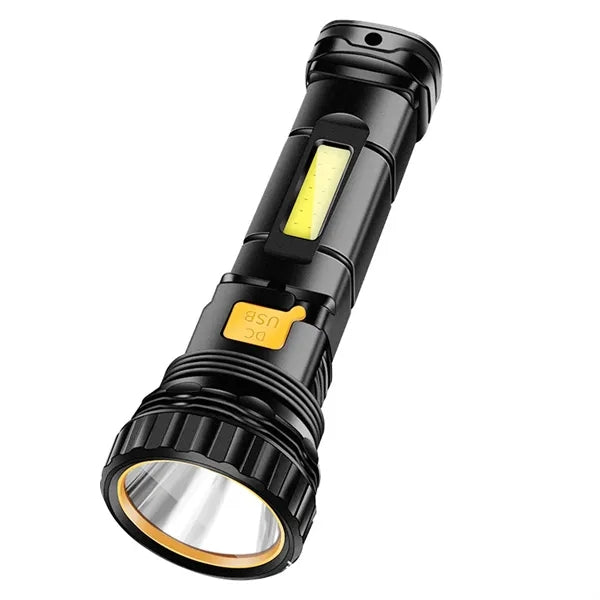 Portable ABS Plastic Solar Rechargeable LED Flashlight