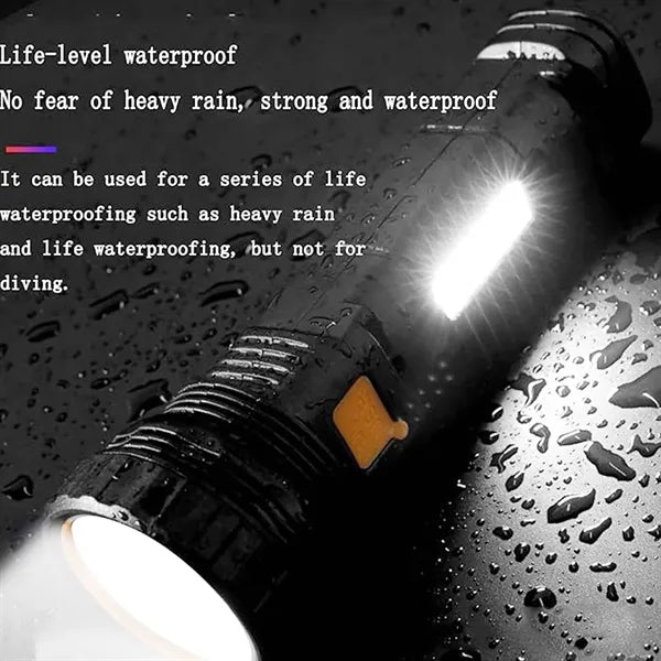 Portable ABS Plastic Solar Rechargeable LED Flashlight