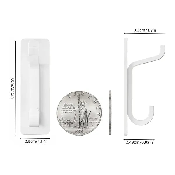 Strong Adhesive Double Wall Hooks for Coats Towels