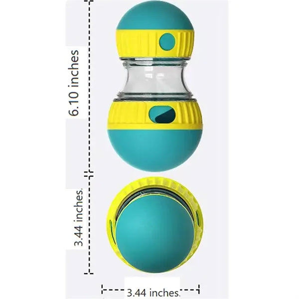 Slow Feed Rotating Dog Treat Ball Toy