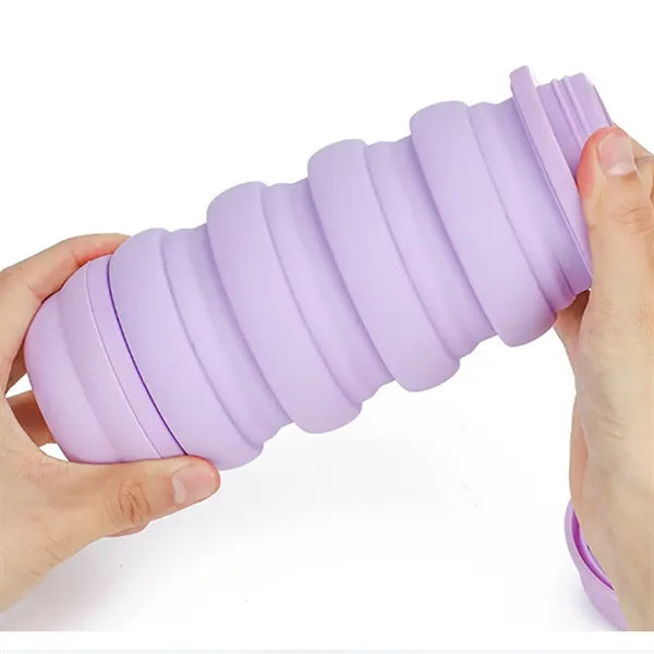 27oz Portable Collapsible Silicone Sports Water Bottle