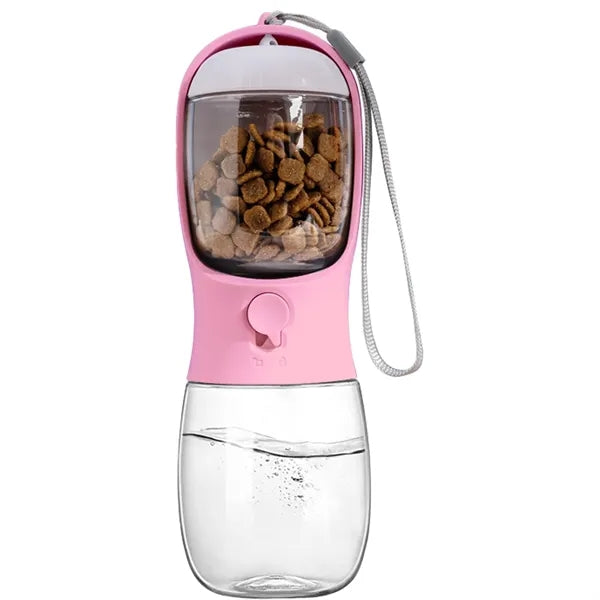10oz Portable Pet Water Bottle Feeder for Outdoor Travel