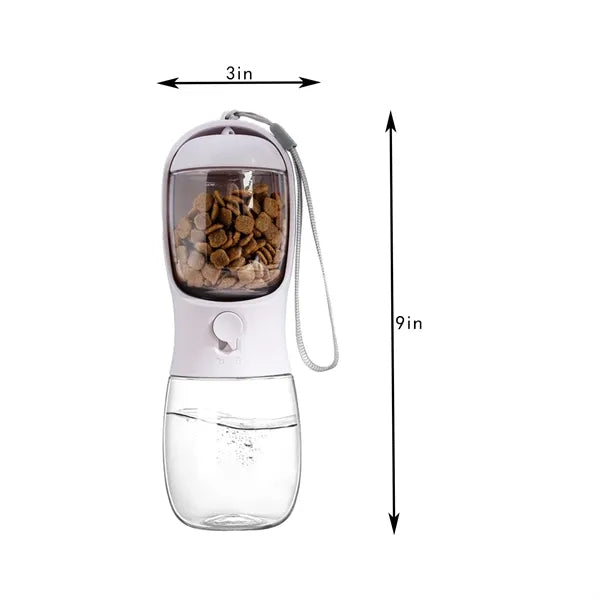 10oz Portable Pet Water Bottle Feeder for Outdoor Travel