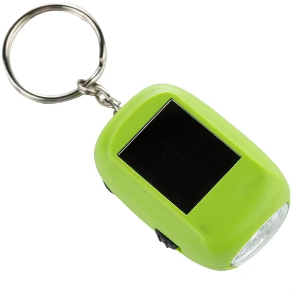 Mini Solar Hand-Crank LED Flashlight for Emergency Use