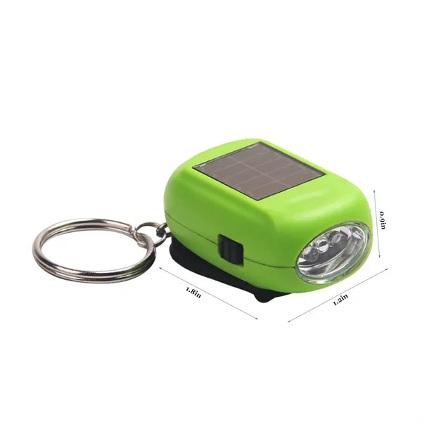 Mini Solar Hand-Crank LED Flashlight for Emergency Use