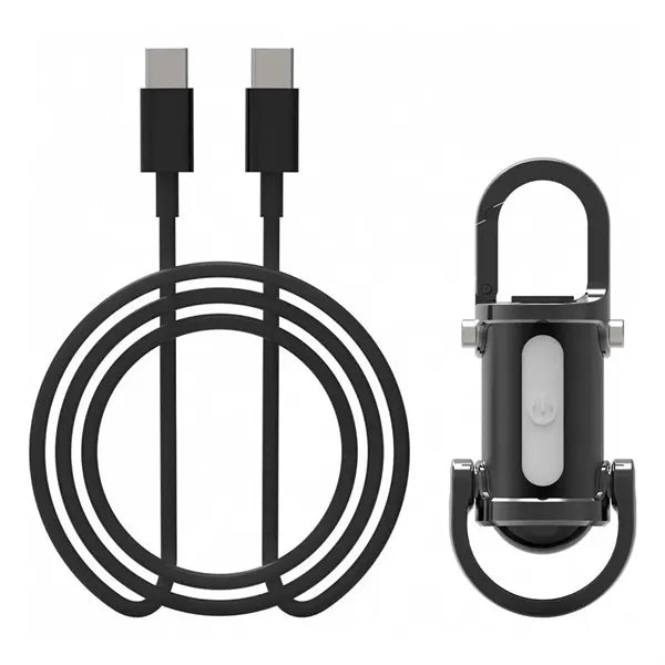 Mini Rechargeable Flashlight Keychain w/ Hook