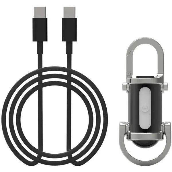 Mini Rechargeable Flashlight Keychain w/ Hook