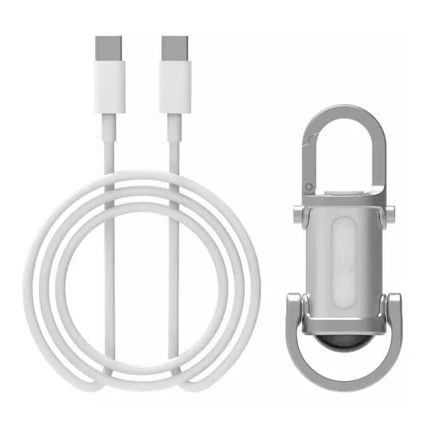Mini Rechargeable Flashlight Keychain w/ Hook