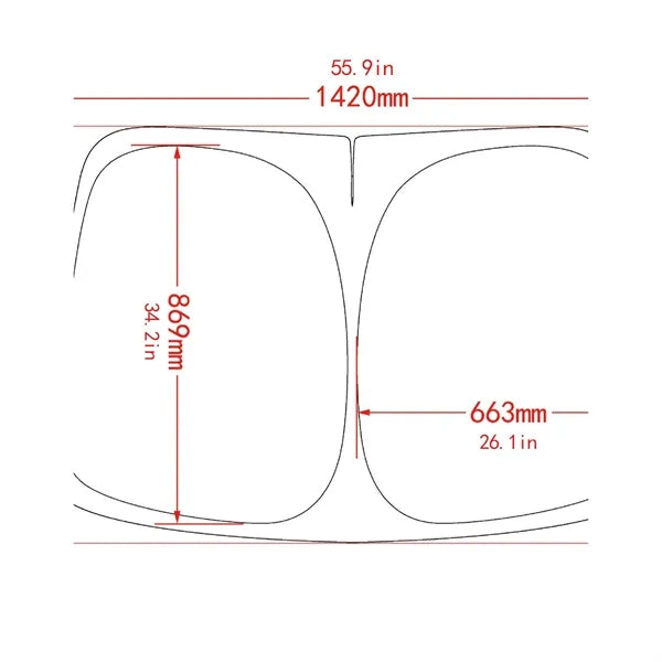 Tesla-Compatible Foldable UV-Blocking Car Sunshade