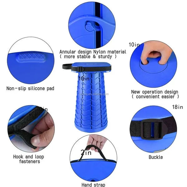 Adjustable Portable Folding Stool for Outdoor Fishing