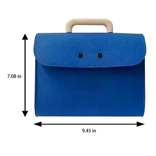 Wooden Handle Felt Handbag Gift Bag Without Waist Seal