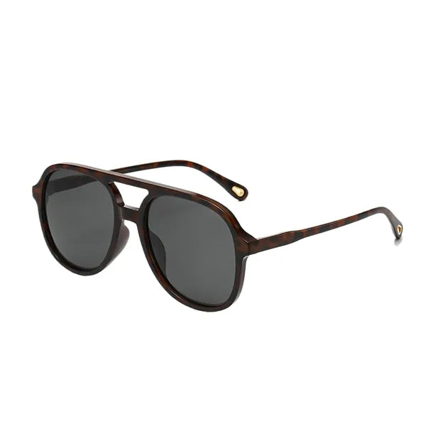 UV400 Protective Retro Square Aviator Sunglasses Soft Frame
