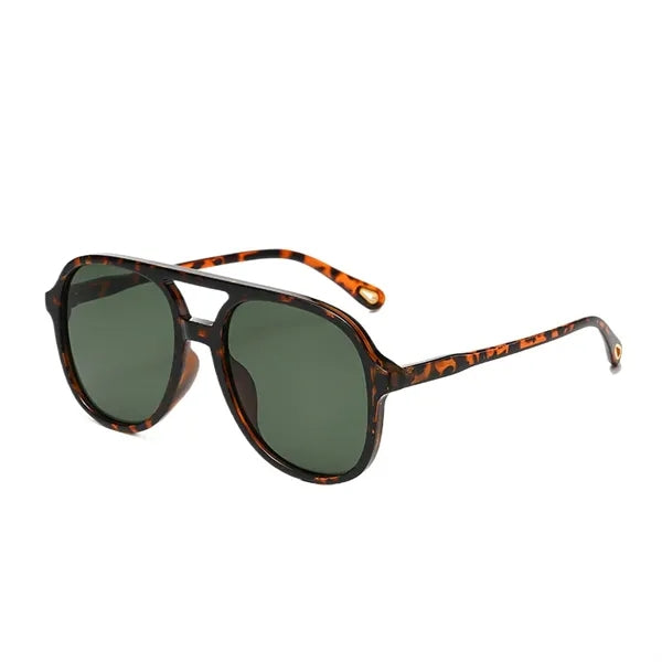 UV400 Protective Retro Square Aviator Sunglasses Soft Frame