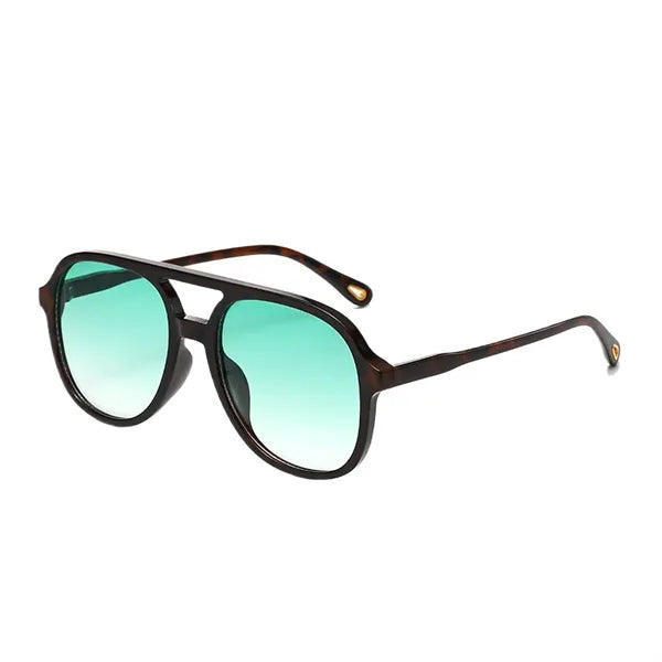 UV400 Protective Retro Square Aviator Sunglasses Soft Frame