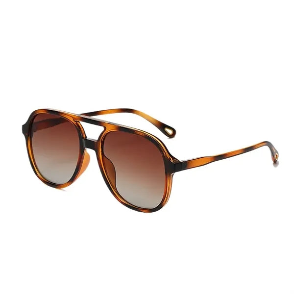 UV400 Protective Retro Square Aviator Sunglasses Soft Frame