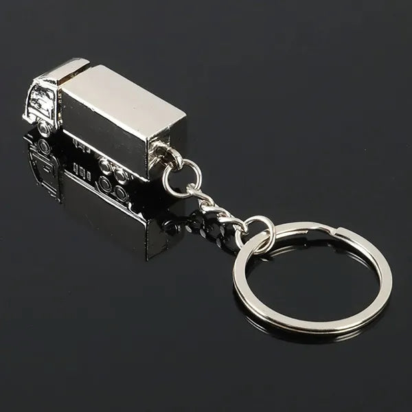 Mini Truck-Shaped Metal Keychain - Polished & Durable