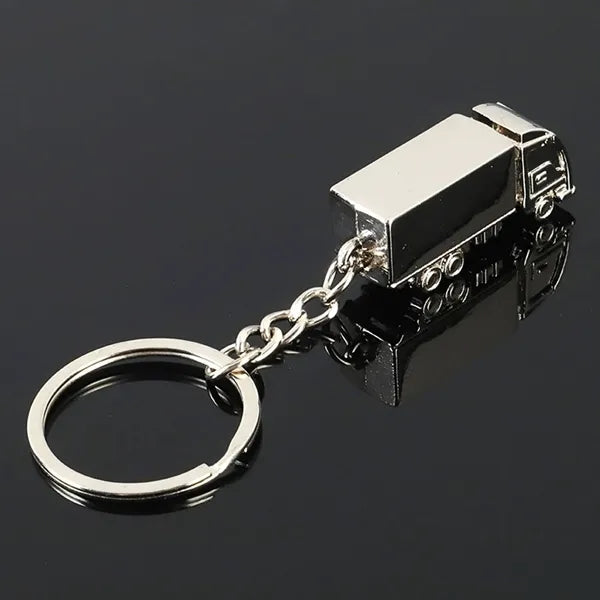 Mini Truck-Shaped Metal Keychain - Polished & Durable