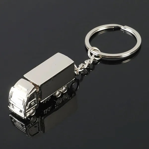 Mini Truck-Shaped Metal Keychain - Polished & Durable