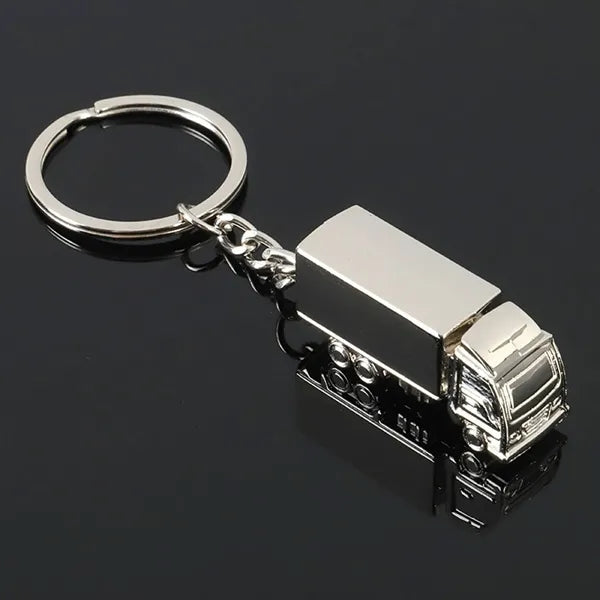 Mini Truck-Shaped Metal Keychain - Polished & Durable