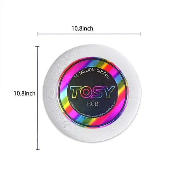 LED Glowing Flying Disc - PE Material & Outdoor Fun