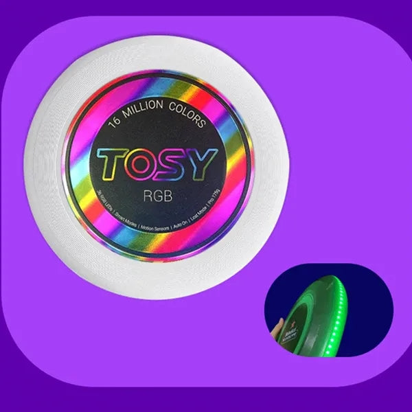 LED Glowing Flying Disc - PE Material & Outdoor Fun