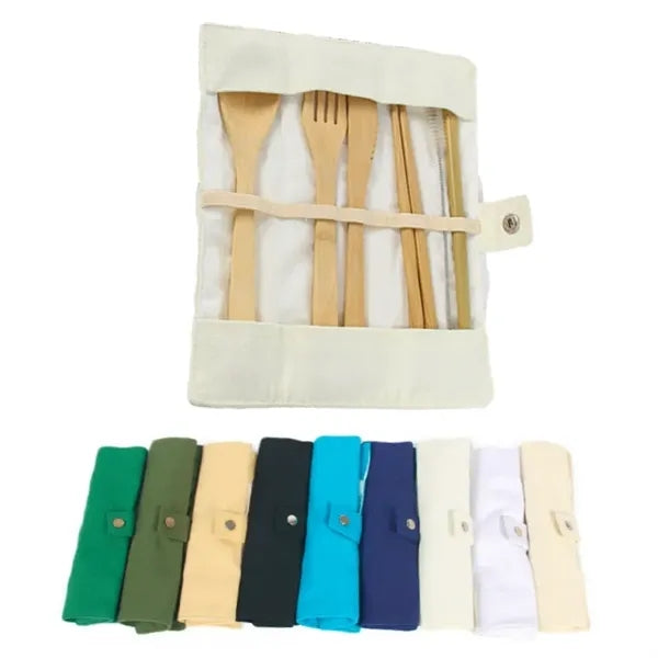 Bamboo Travel Cutlery Set