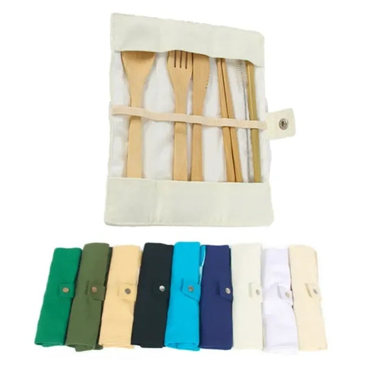 Bamboo Travel Cutlery Set
