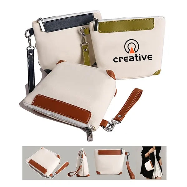 Mini Canvas Zipper Hand Bag