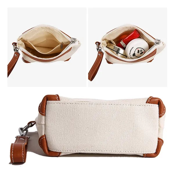 Mini Canvas Zipper Hand Bag