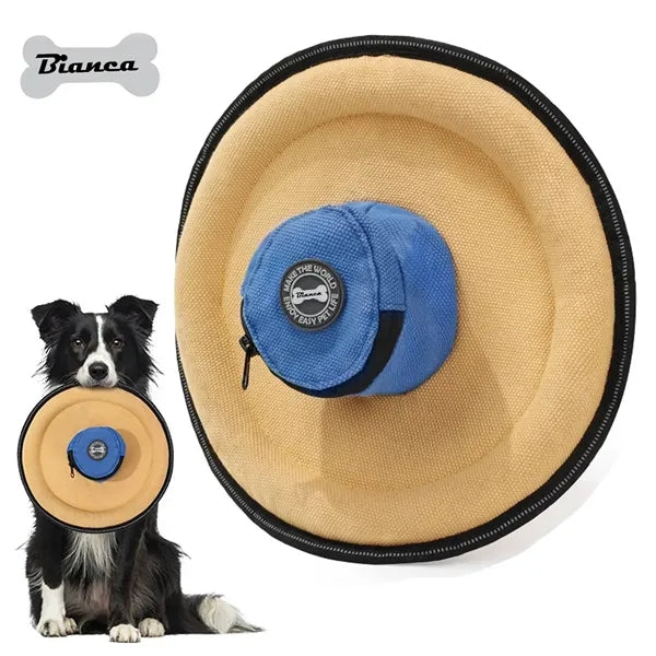 Dog Flying Disc Training Toy w/ Treat Bag