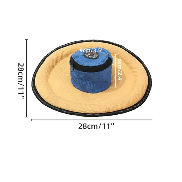 Dog Flying Disc Training Toy w/ Treat Bag