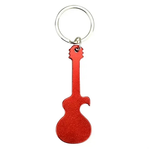 Guitar Shape Bottle Opener Keyring