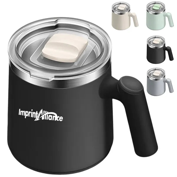 17oz. Stainless Steel Coffee Mug with Lid and Handle