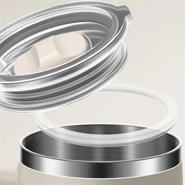 17oz. Stainless Steel Coffee Mug with Lid and Handle