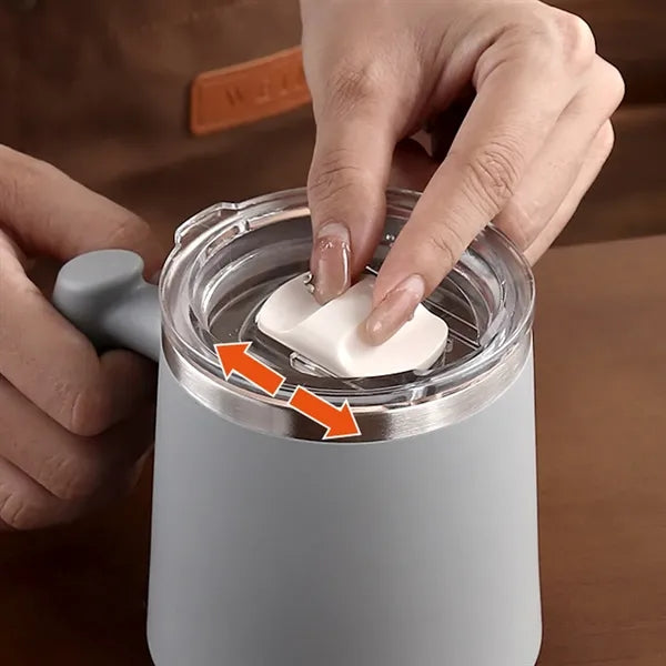 17oz. Stainless Steel Coffee Mug with Lid and Handle