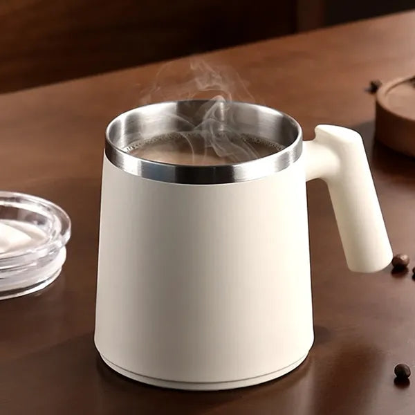 17oz. Stainless Steel Coffee Mug with Lid and Handle
