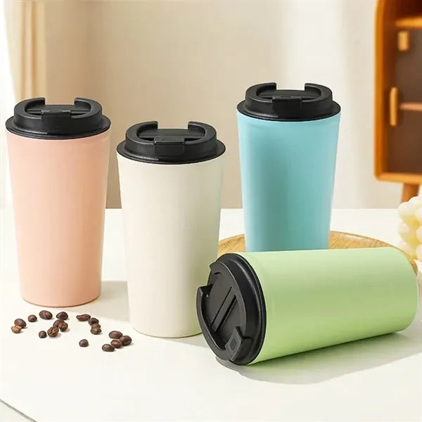 17oz. Stainless Steel Travel Tumbler w/ Lid for Office & Car