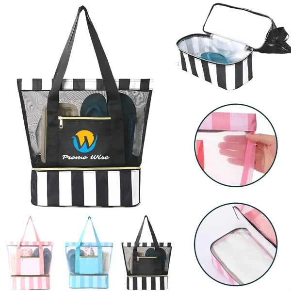 Double-Layer Large Capacity Transparent Waterproof Beach Bag
