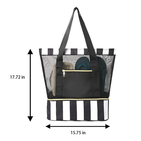 Double-Layer Large Capacity Transparent Waterproof Beach Bag