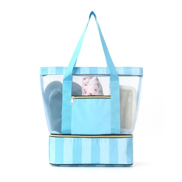 Double-Layer Large Capacity Transparent Waterproof Beach Bag