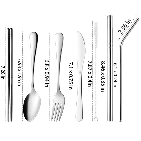 Portable Stainless Steel Cutlery Set