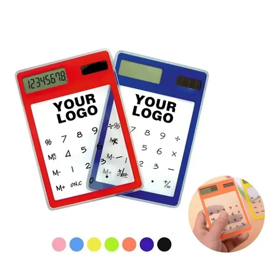 Portable Transparent Solar Touch Card Calculator