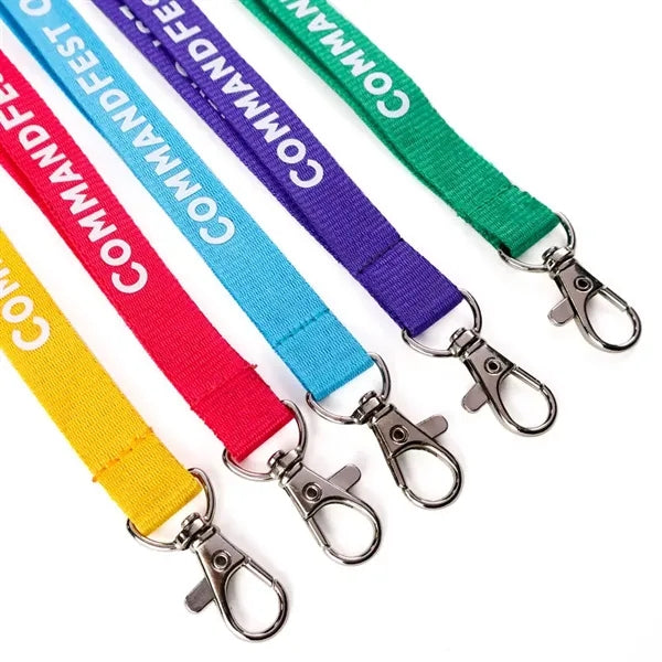 3/4" Polyester Safety Breakaway Lanyard W/ Swivel Hooks