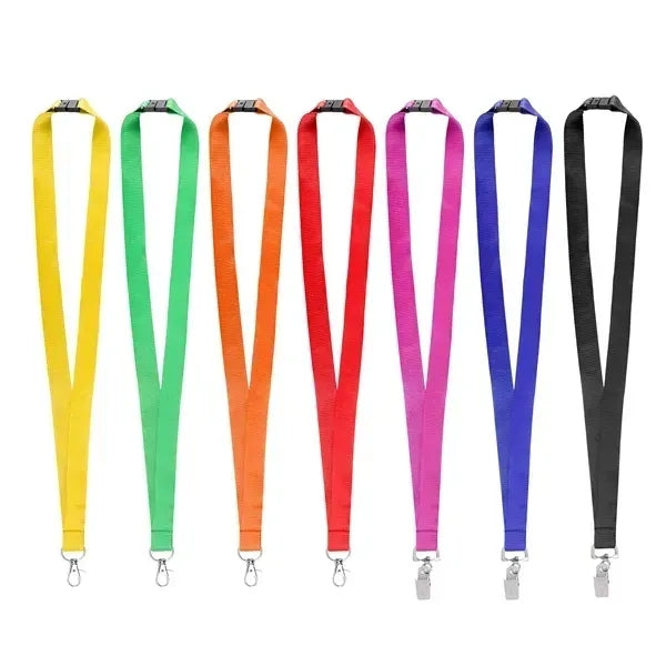 3/4" Polyester Safety Breakaway Lanyard W/ Swivel Hooks